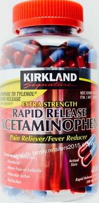 Kirkland Extra Strength Rapid Release Acetaminophen 500mg, 400 Gelcaps