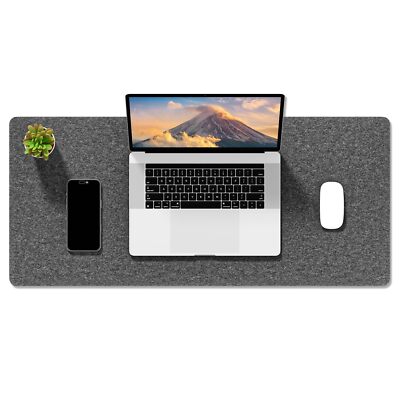 Felt Desk Mat Minimalist Large Mouse Pad XL 31.5 x 11.8 in Desk Matt for Desk...