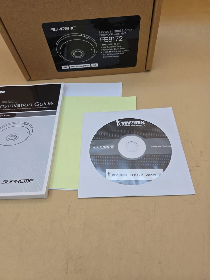 Vivotek FE8172 Network camera IP 5 MP 360 Degrees White New Open Box - Image 4 of 4