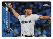 2020 Topps Chrome Sapphire Edition #600 Drew Steckenrider Miami Marlins