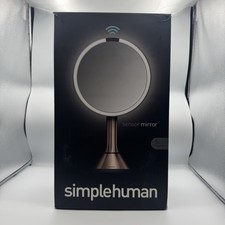 Simplehuman 8" LED Light Sensor Makeup Mirror 5x Rose Gold ST3053 Read Descripti