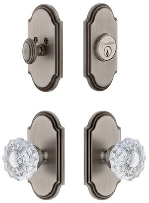 Grandeur ARCVER_SP_ESET_238 Arc Solid Brass Single Cylinder Keyed - Grey