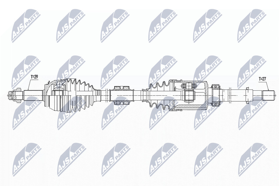 Driveshaft Front Axle Right Manual Transmission NPW-NS-080 NTY for NISSAN - Image 4