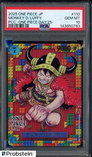 2025 One Piece JPN PCC One Piece Day '25 #110 Monkey D. Luffy PSA 10 GEM MINT