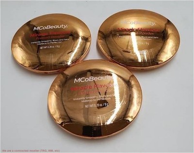 LOT OF 3!!! MCoBeauty Miracle Flawless Pressed Powder - Translucent