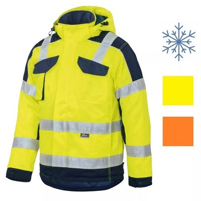 VIZWELL Warnschutzjacke VWT 153 Warnjacke Warnschutz Jacke Winter Wetterjacke