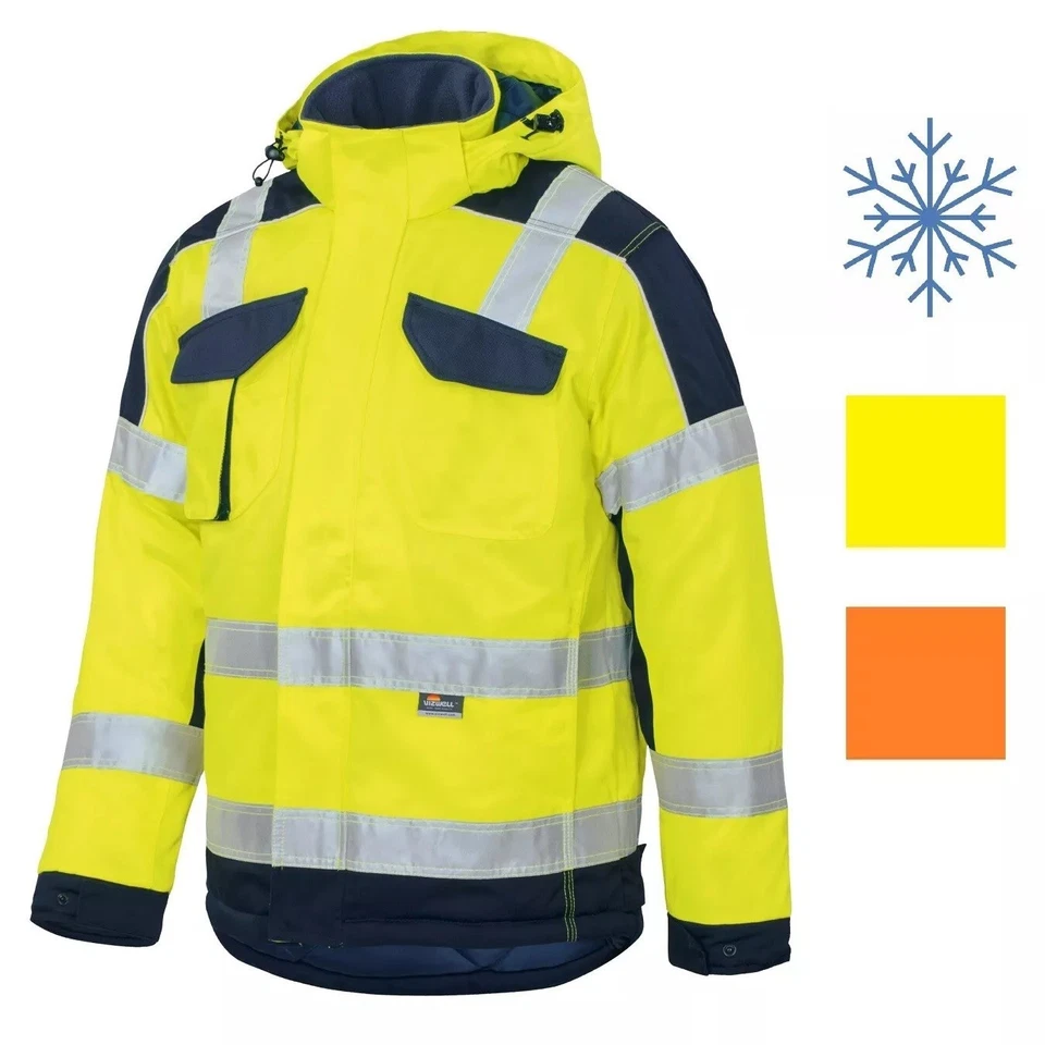VIZWELL Warnschutzjacke VWT 153 Warnjacke Warnschutz Jacke Winter Wetterjacke