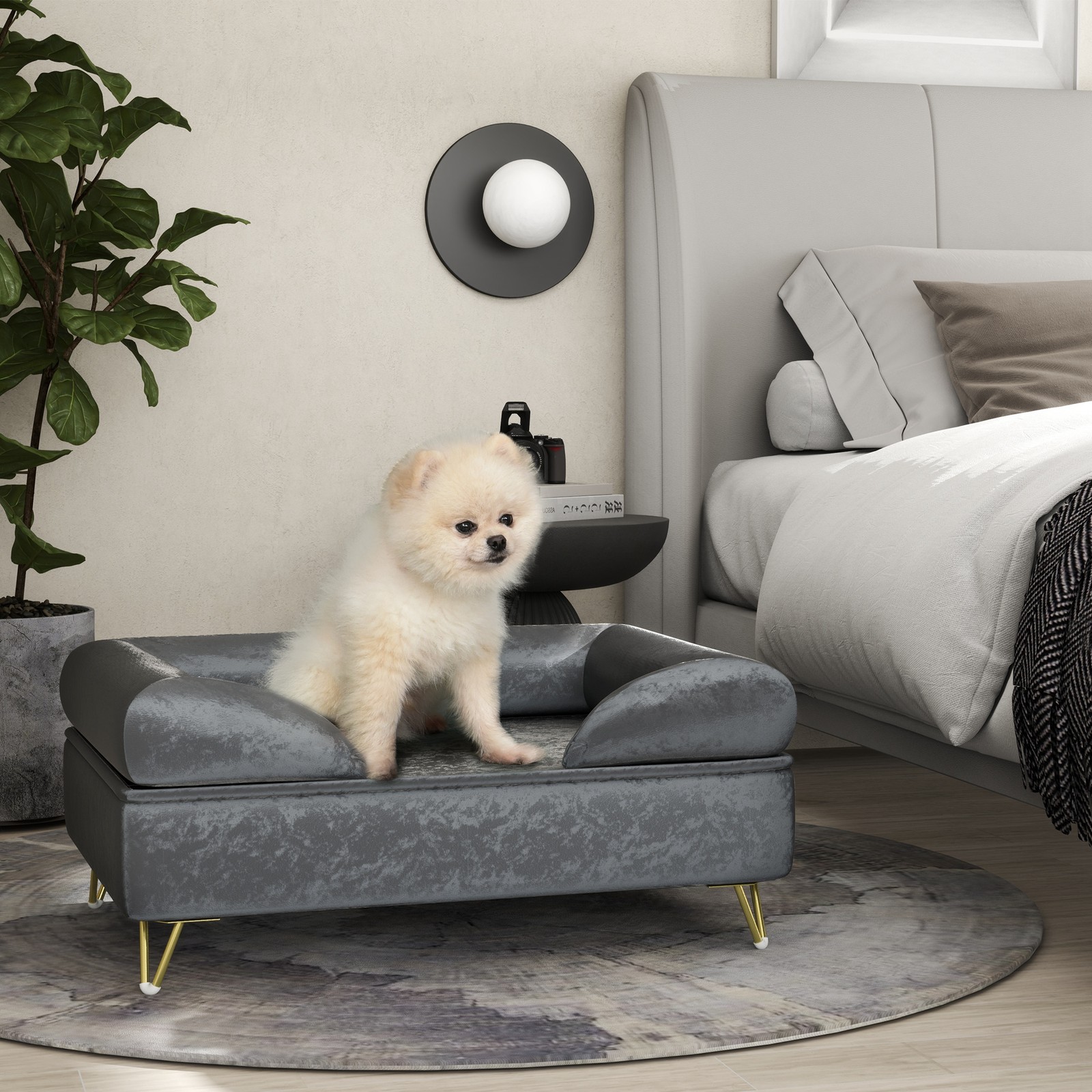 PawHut Divano per Cani Divano per Cani con Cuscino, Fodera