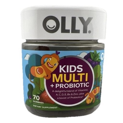 OLLY Kids Multivitamin + Probiotic Gummy, Yum Berry Punch - 70 Count