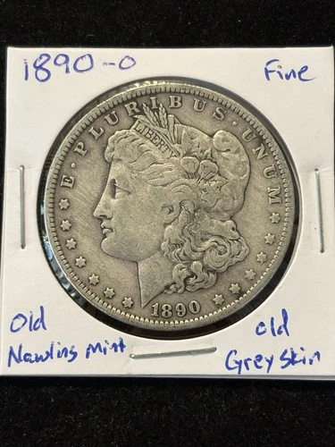 1890-O Morgan Silver Dollar $1 FINE Old Nawlins Mint, Old Grey Skin