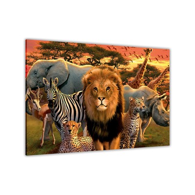 Wilde süße afrikanische Tiere Leinwand Wandbild Bild Druck