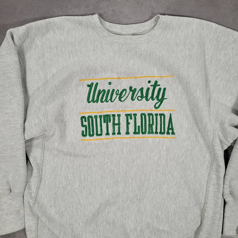 Vintage Champion Reverse Weave Sweatshirt Mens Large Gray NCAA USF College - Image 2 of 4