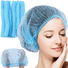 100Pcs 24 Inch Disposable Hair Nets Head Cover for Food Service Factories Salons