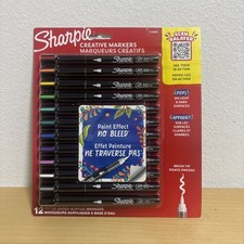 Sharpie 12ct Water-Based Acrylic FINE Tip Markers Light/Dark Surfaces