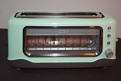 Dash Clear View Toaster: Extra Wide Slot Toaster W/See Through Window MINT GREEN