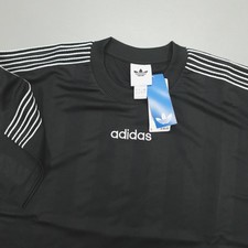 Adidas Originals Men's 90's Stripe Jersey Soccer Jersey Shirt 3 Black JX3068