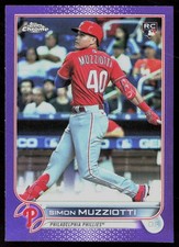 2022 Topps Chrome Update #USC158 Simon Muzziotti Purple Refractor