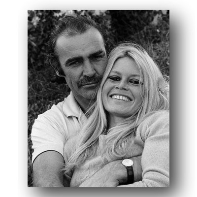 Brigitte Bardot And Sean Connery Photo 8x10 Candid Portrait