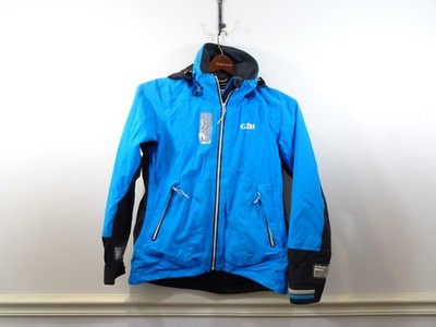 Gill Coastal Racing Jacket Hooded Waterproof Sailing Blue Yellow Size 6 Regatta