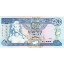 [#248685] Cyprus, 20 Pounds, 1993, 1993-03-01, KM:56b, UNC