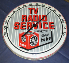 Vintage GE GENERAL ELECTRIC Thermometer TV RADIO SERVICE Tubes Sales Promo ~ NOS