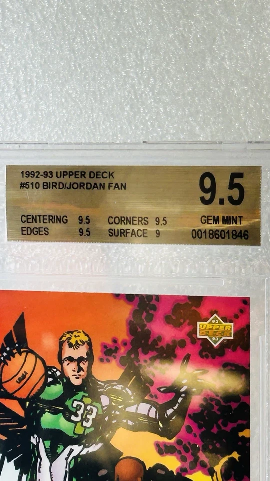 1992-93 Upper Deck Fanimation Michael Jordan/Larry Bird #510 BGS 9.5 Estado perfeito - Imagem 3 de 4