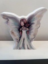 Elegant Angel Wooden Figurine