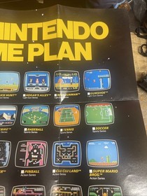 Vintage 1986 The Nintendo Game Plan Size 11&rdquo;x16&rdquo; NES Poster With Gumshoe