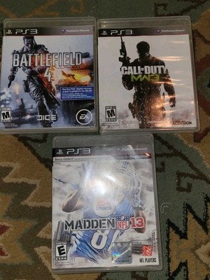 Call Of Duty Battlefield Madden PS3 Lot Untested 3x