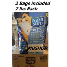 Fresh Step Crystals 2 Pks Health Monitoring Unscented Cat Litter 14 lbs. total