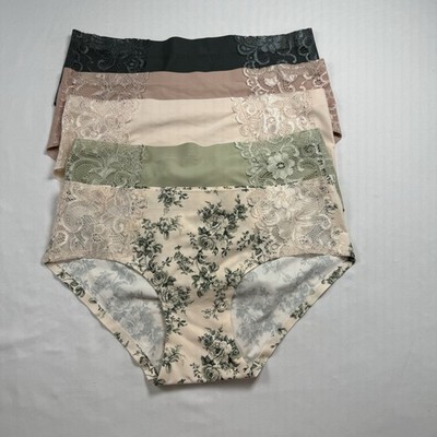 Laura Ashley Women's Polyester Spandex Bikini Lace Panties, Size Small Lot of 5