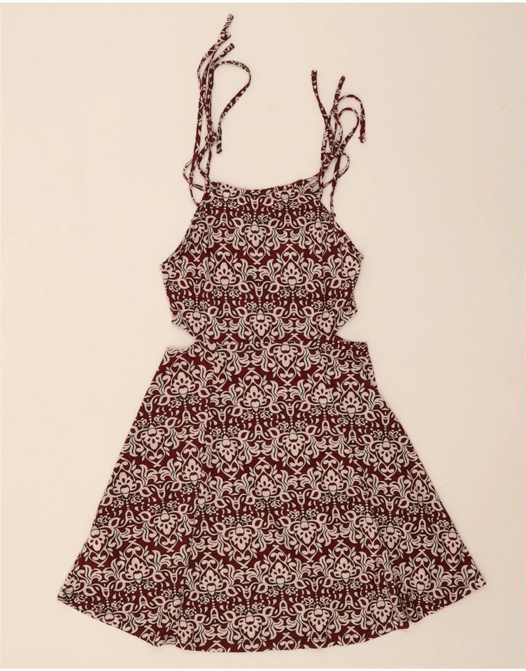 TOPSHOP Mujer Sin Mangas Solero Reino Unido 4 XS Granate Cachemira Poliéster DC19 Foto 2 de 3