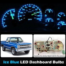 Ice Blue Gauge Cluster LED Dashboard Bulbs For Chevy 73-87 K10 K20 K30 Truck