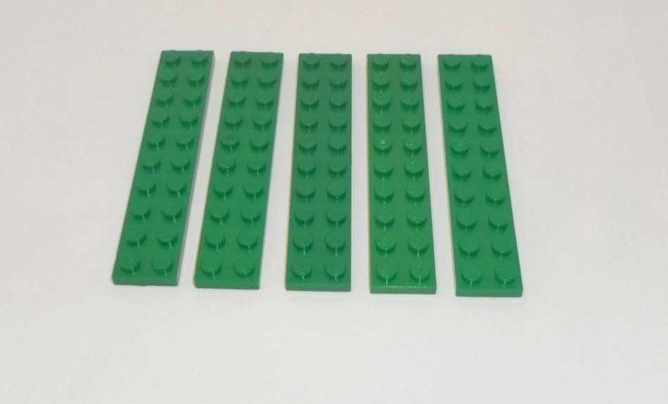 LEGO 5 x Basisplatte Platte grün Green Basic Plate 2x10 3832 - Bild 2 von 2