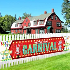 KatchOn, XtraLarge Welcome To The Carnival Banner - 120x20 Inch | Red 