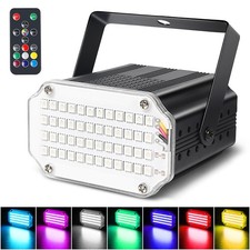 48LED Color Strobe Light, Wireless Remote Control, Party, Halloween, Disco
