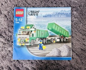 🔴 LEGO 7998 City - Truck Tipper Semi Truck Trailer Green - Original Box + Instructions