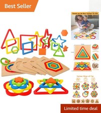 Educational 30-Piece Toddler Puzzle: Color Shape Recognition Sensory Toy