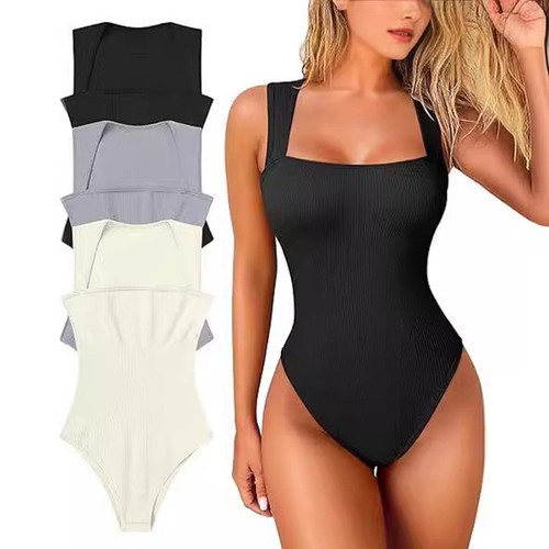 Fashionable Women's Solid Color Vest Jumpsuit for Active Summer Lifestyle - Picture 11 of 17