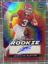 Jermaine Burton /25 AUTO 2024 LEAF ELECTRUM FOOTBALL TIE-DYED ROOKIE XRC 🔥