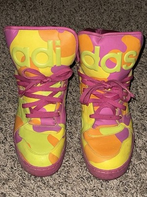 Adidas Jeremy Scott Instinct Hi Neon Camo Sneakers Size 11 | eBay