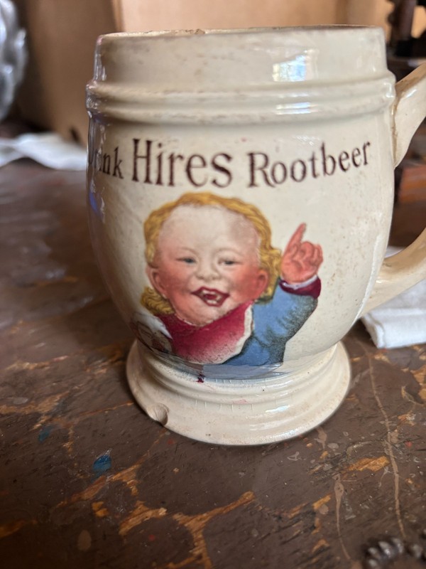 Antique, Original Hires Root Beer Mug Mettlach Villeroy & Boch 1890’s (3095 IV)