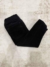 Stitch & Stone Toddler Boys Girls Black Corduroy Pants Elastic Waist Slim Size 2