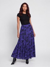 Vintage Desert West Sherry Holt Purple Western Prairie Skirt Maxi Southwestern M