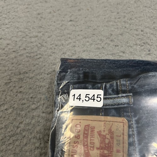 Jeans Levis uomo 44x32 blu denim 505 gamba dritta americano lavaggio medio adulto - Foto 14 di 14