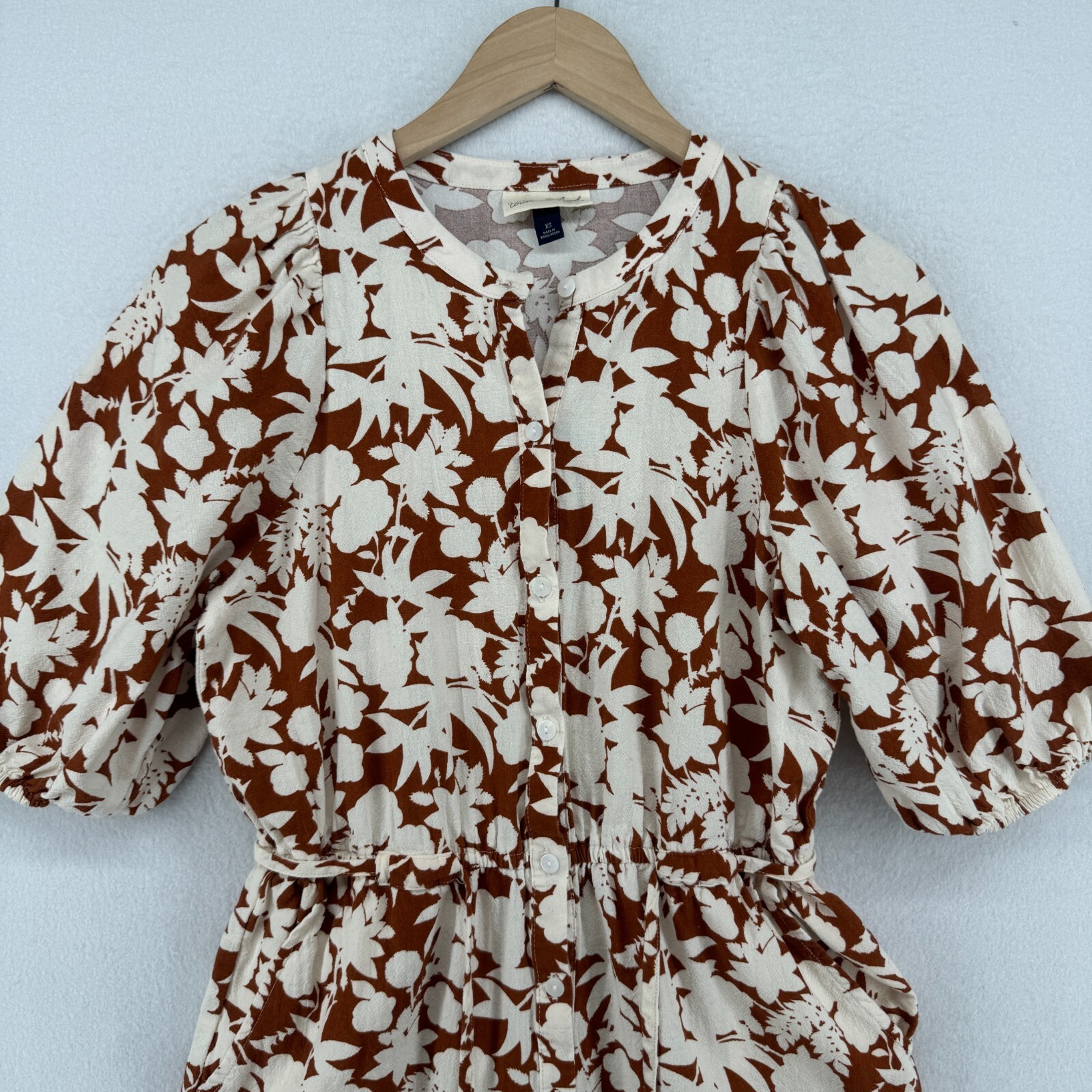 UNIVERSAL THREAD Jumpsuit XS Button Up Floral Puf… - image 3