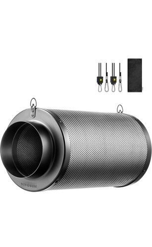 VIVOSUN 6" Air Carbon Filter Smelliness Control w/ Australia Virgin  Charcoal