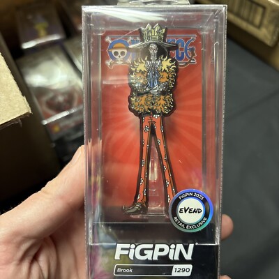 FiGPiN One Piece Brook Pin #1290 Exclusive Anime Merchandise