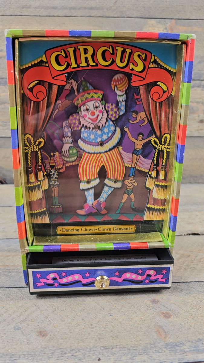 Vintage Circus Dancing Clown Jewel Box Original box Clown Works