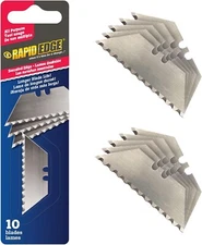 Rapid Edge 1-Pack All-Purpose Utility Knife Blades, Serrated Utility Blade fo